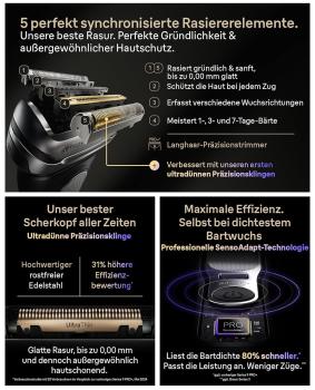 BRAUN 9677cce silber - Top Rasierer neueste Series 9 PRO+