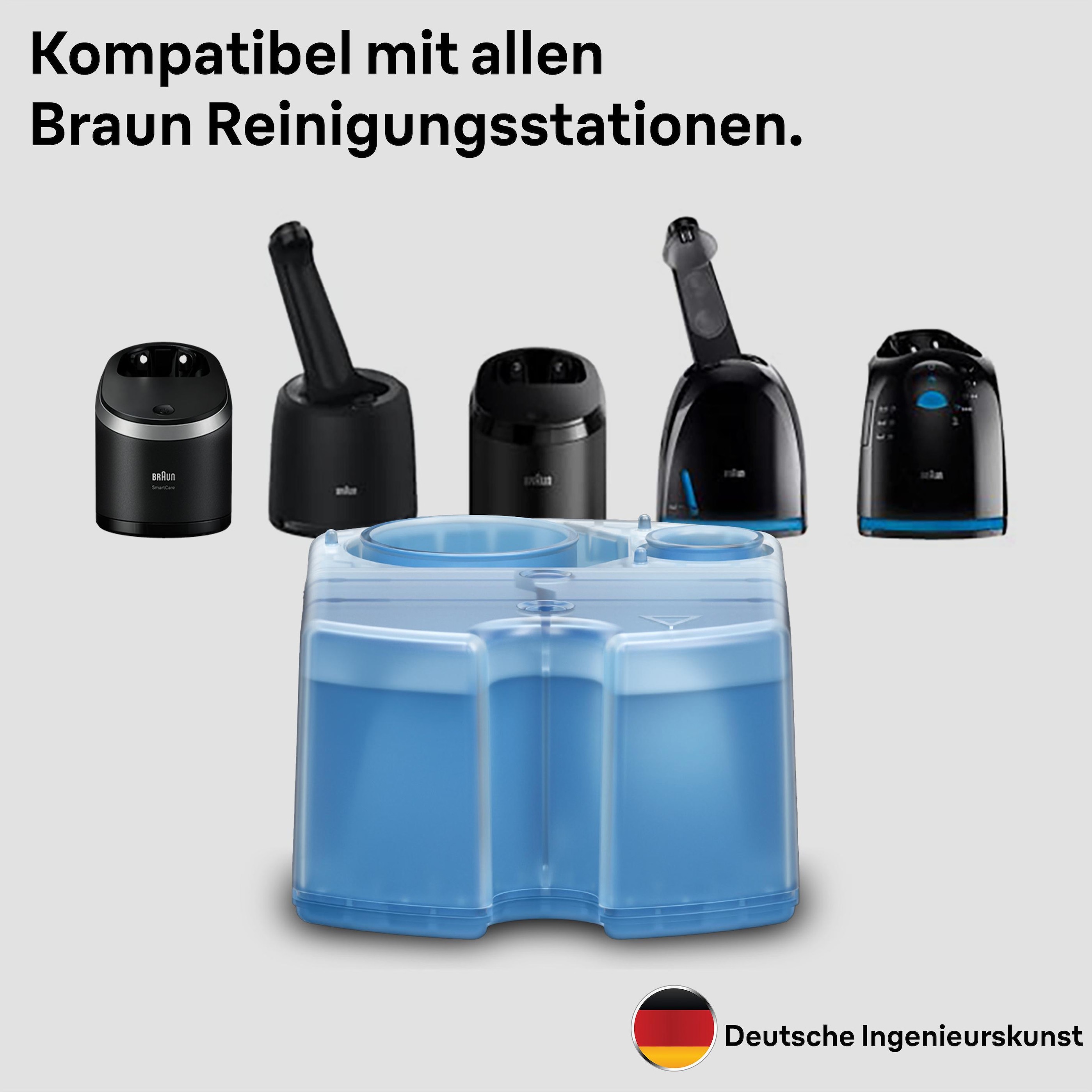 Braun 8er Pack Reinigungskartuschen 3in1 ShaverCare für alle Smart Care Center von Braun