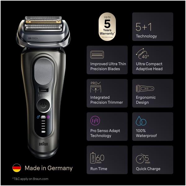 BRAUN 9675cc graphite - Top Rasierer neueste Series 9 PRO+