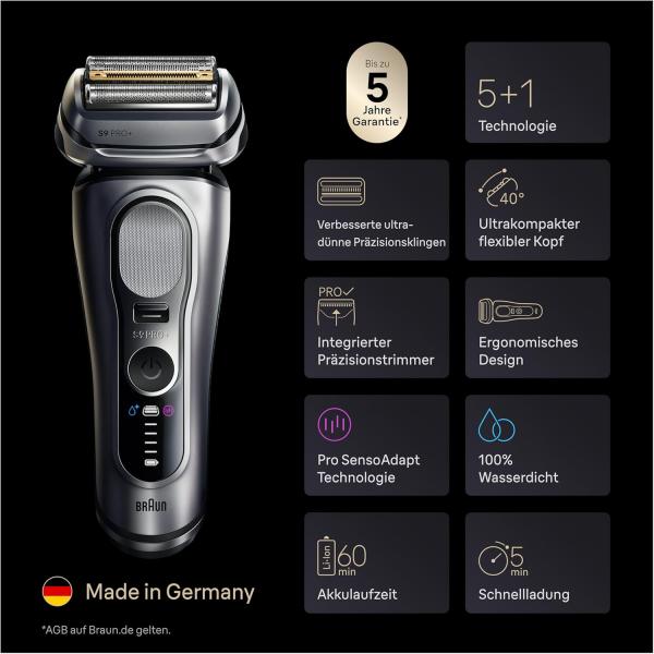 BRAUN Series 9 PRO+ Rasierer silber, ohne weiteres Zubehör