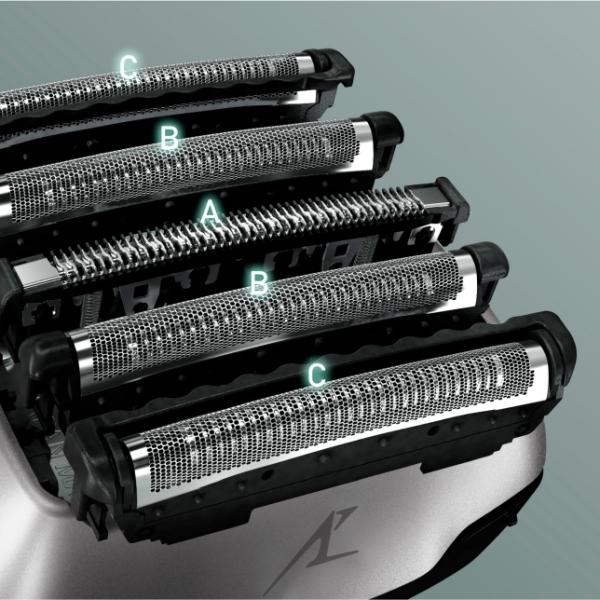 Panasonic Serie 800 ES-LV69-S803 Nass & Trockenrasierer, silber , 5fach Scherkopf, Linearmotor