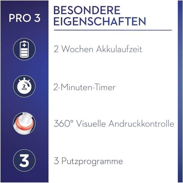 Oral-B Pro 3 3900 DuoPack schwarz rosa